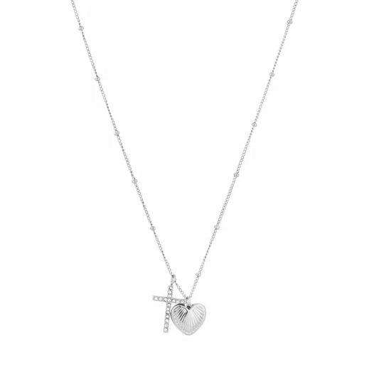 Faith & love ketting - zilver