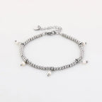 Luna pearl armband - zilver