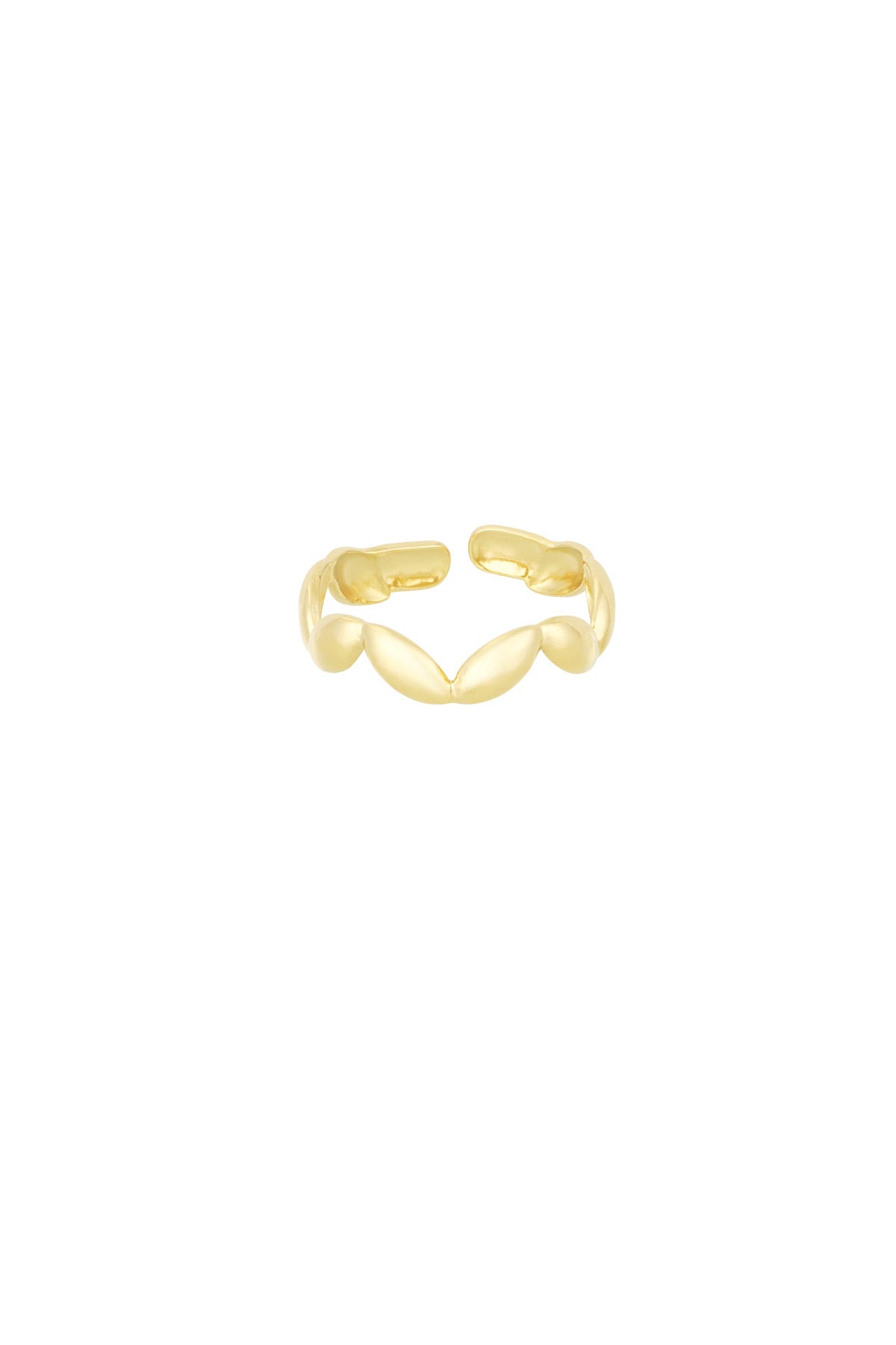 Wavy wonder ring - goud