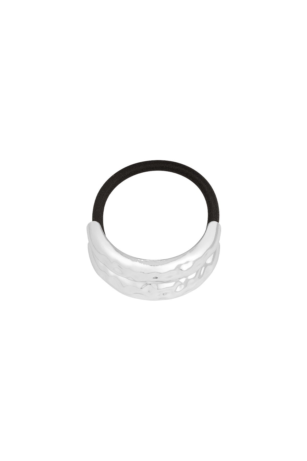 Statement haarelastiek - zilver