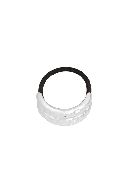 Statement haarelastiek - zilver