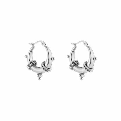 Chunky bali hoops - zilver