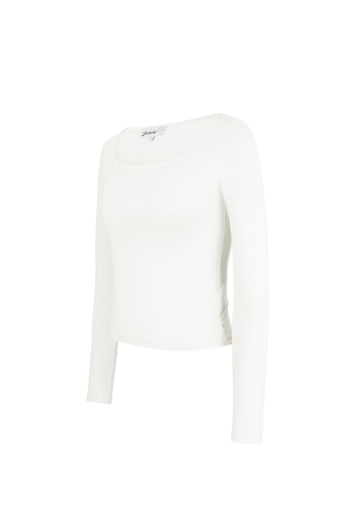Everyday fit longsleeve lage hals - wit