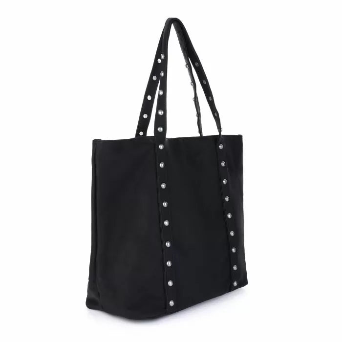 Studded shopper  - black