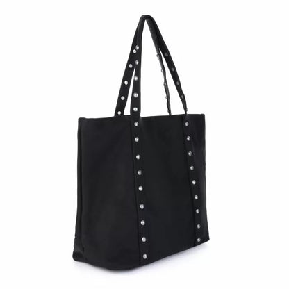 Studded shopper  - black