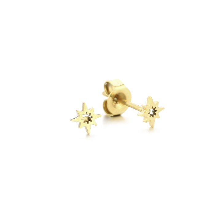Morning star studs - goud