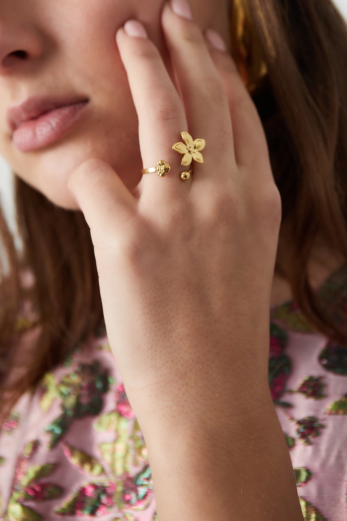 Floral delight ring - goud