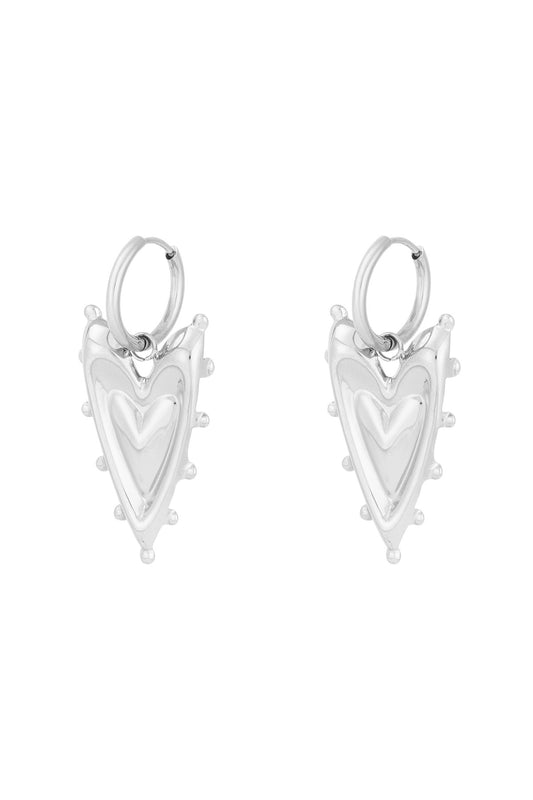 Joyful heart oorbellen - zilver