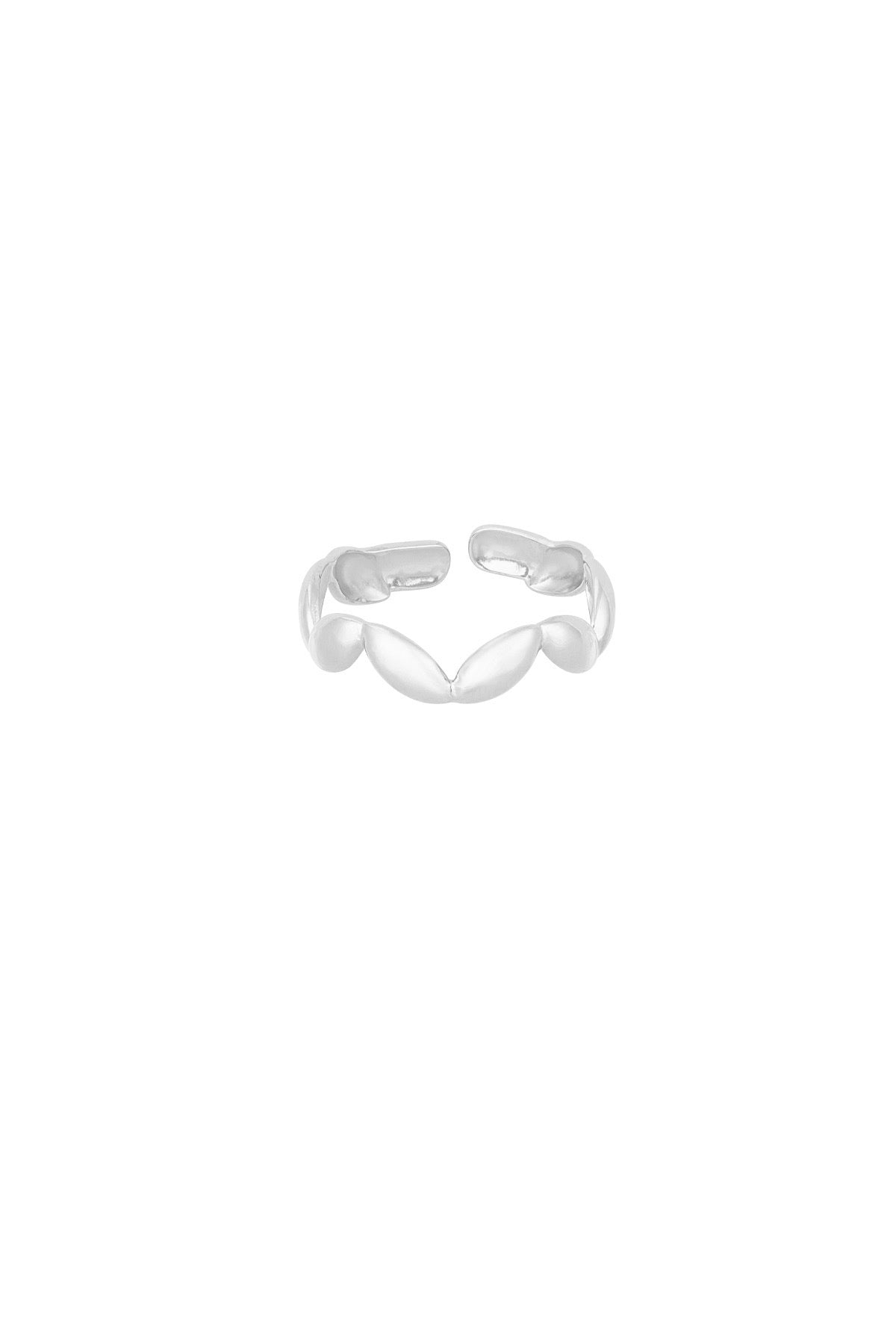 Wavy wonder ring - zilver