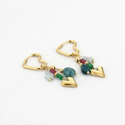 Tropical love oorbellen - goud