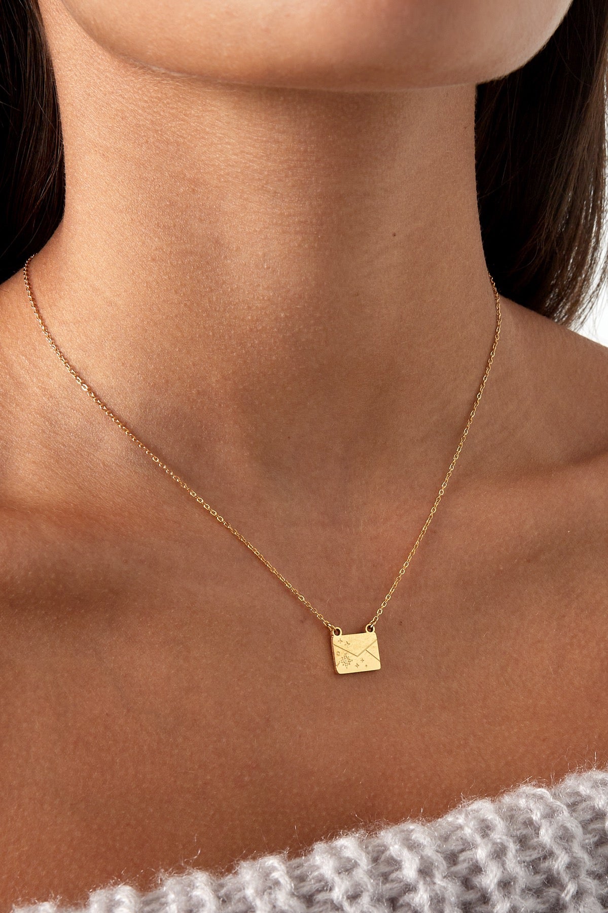 Secret note ketting - goud
