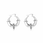 Dazzle boho oorbellen - zilver