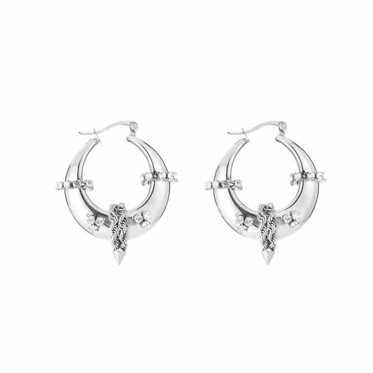 Dazzle boho oorbellen - zilver