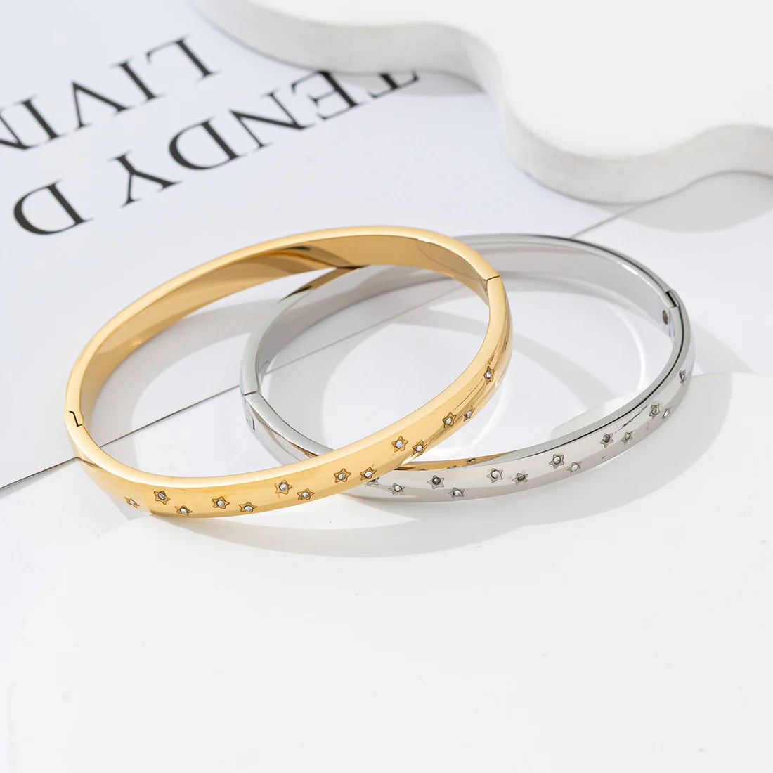 Star bangle - zilver