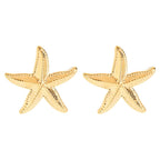 Seastar oorbellen - goud