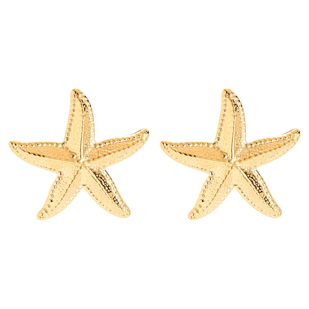 Seastar oorbellen - goud