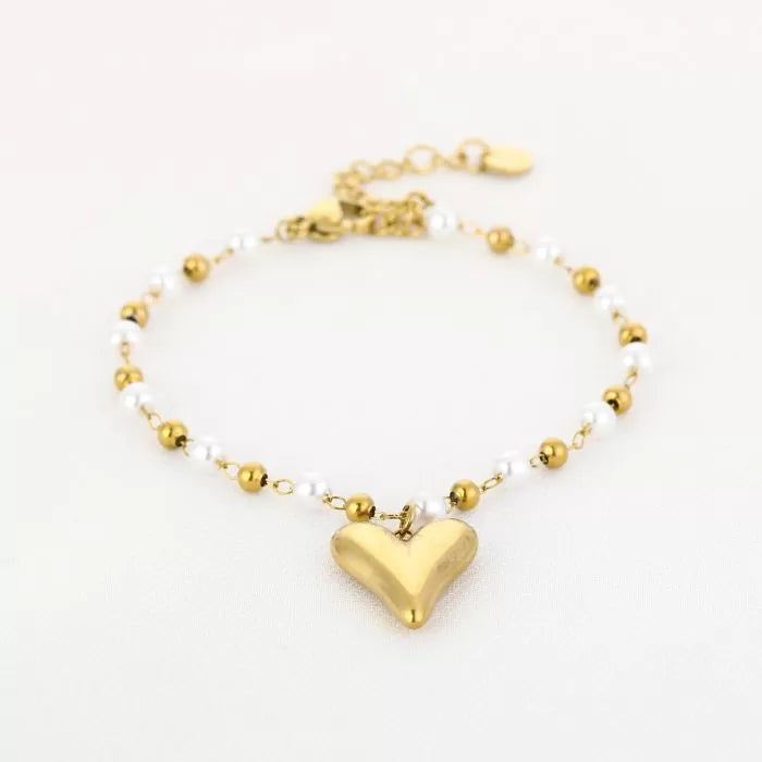 Pearlbeat armband - goud