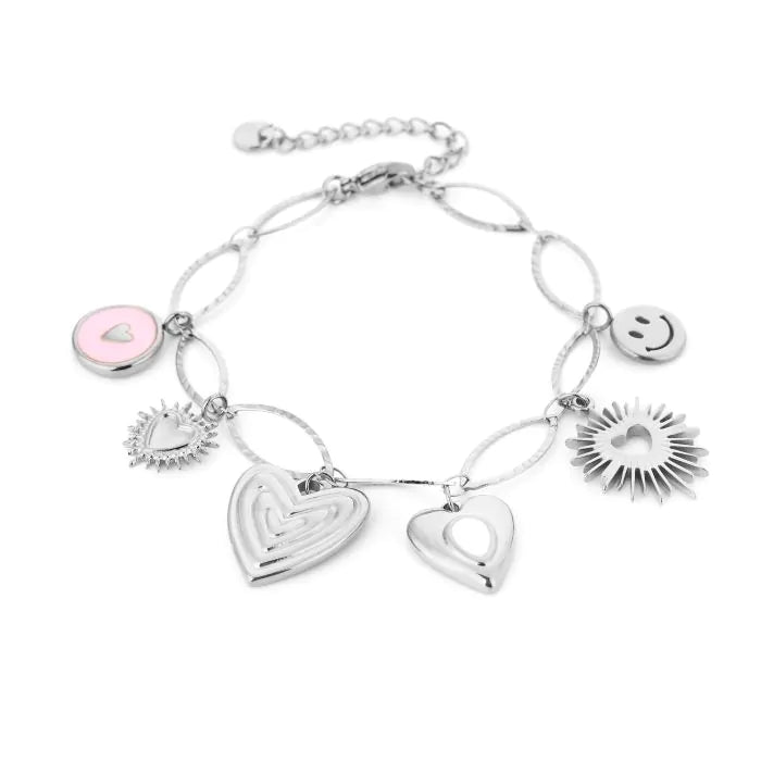 Smile & shine bedelarmband - zilver