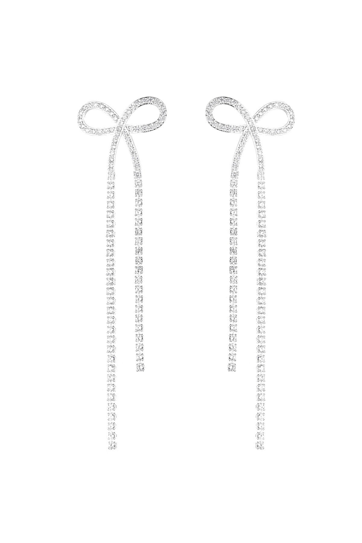 Dazzling ribbon oorbellen - zilver