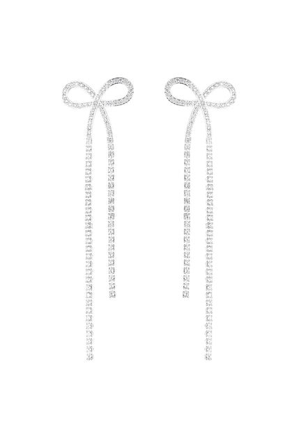 Dazzling ribbon oorbellen - zilver