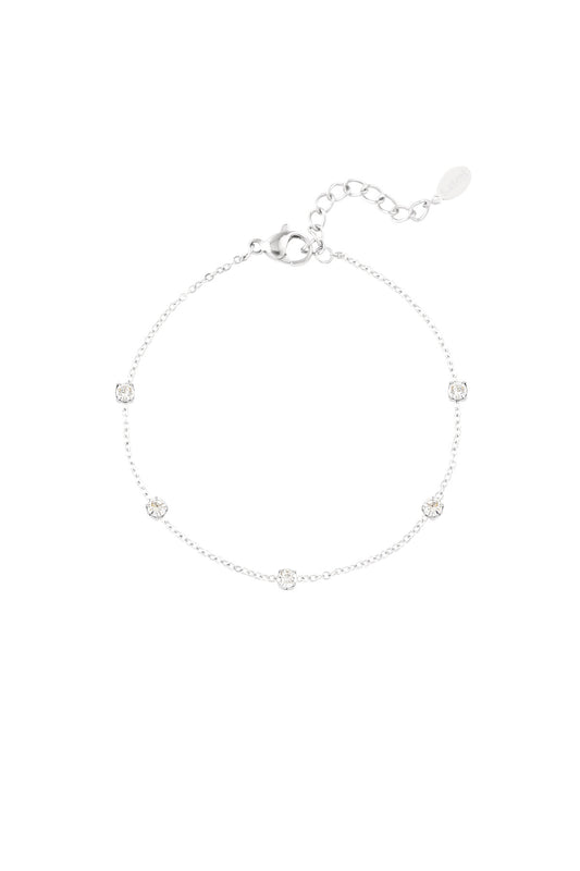 Diamond whisper armband - zilver