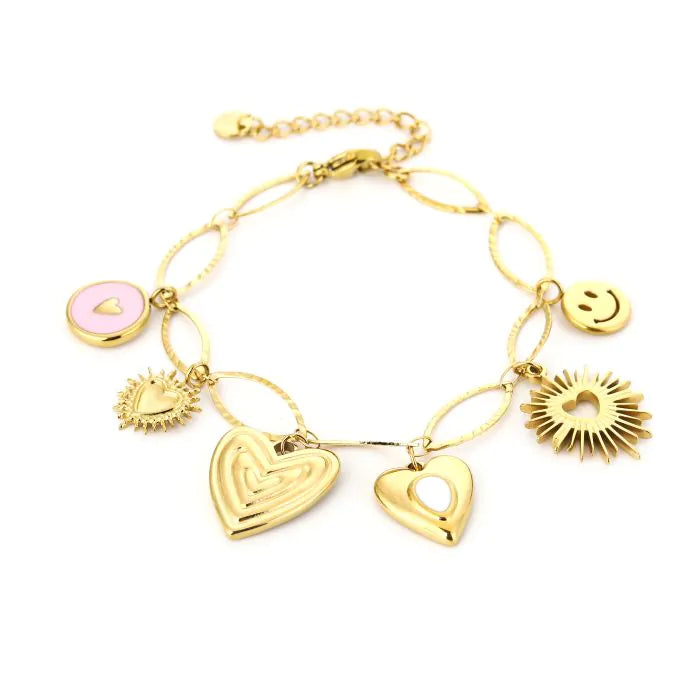 Smile & shine bedelarmband - goud