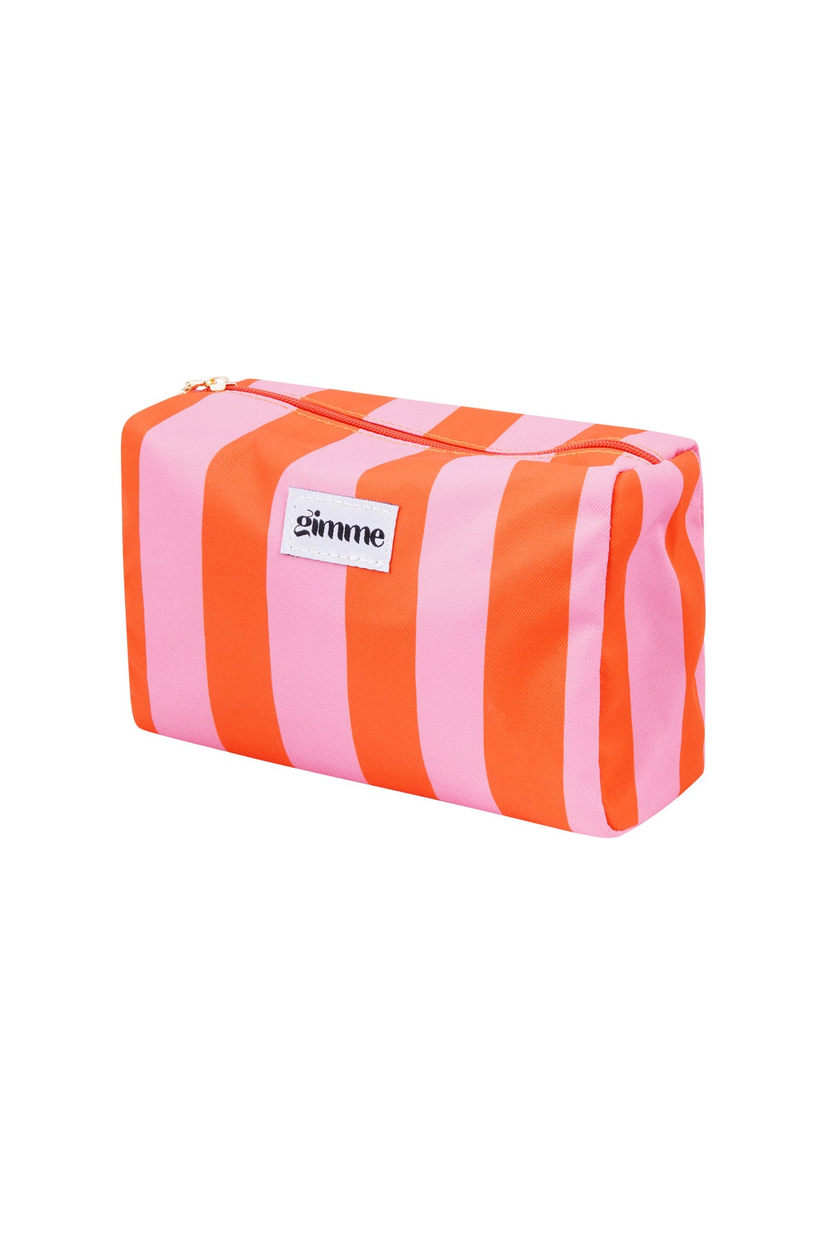 Grote strepen make-up tas - oranje roze