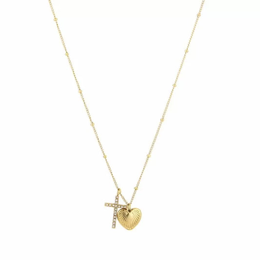 Faith & love ketting - goud
