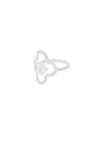 Lucky leaf ring - zilver