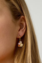 Peachy heart oorbellen