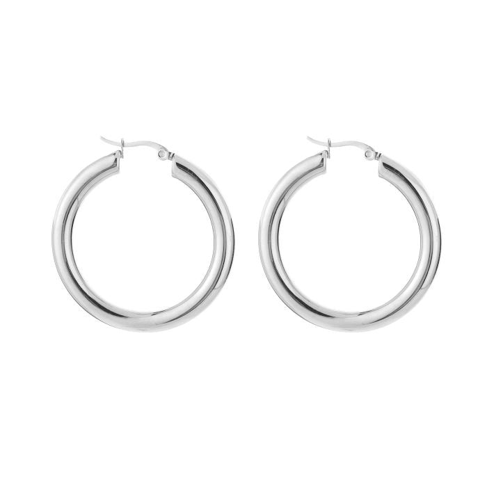 Loopie hoops - zilver