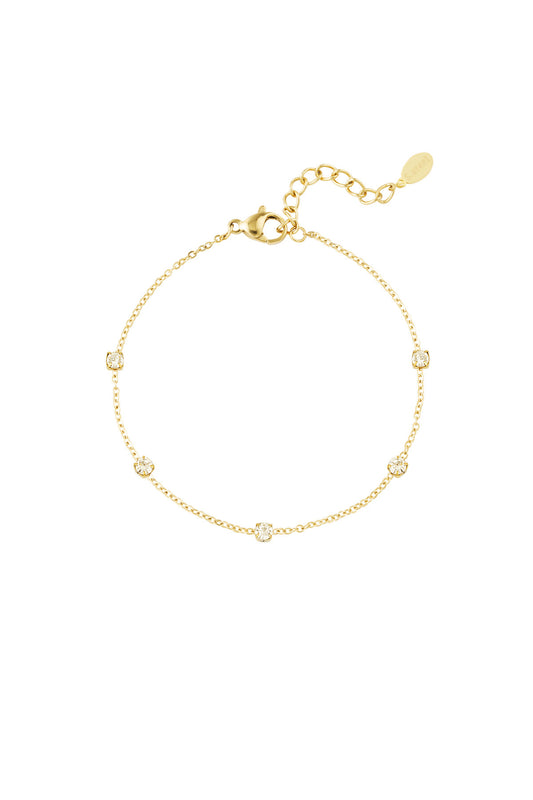 Diamond whisper armband - goud