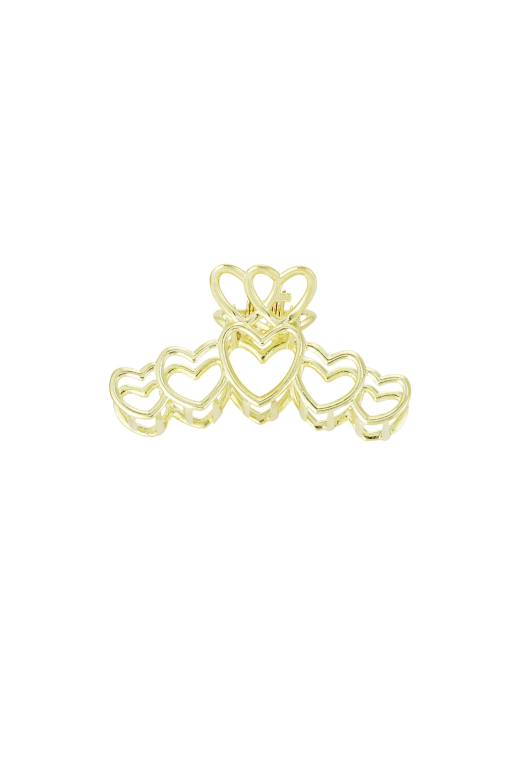 Haarclip love all over - goud