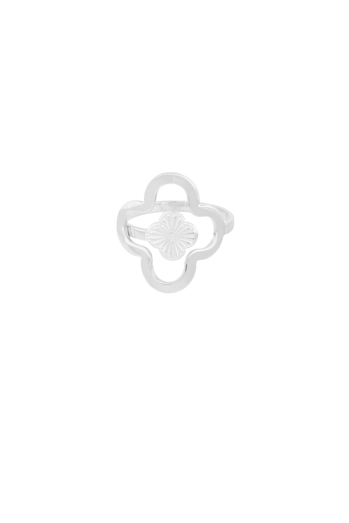 Lucky leaf ring - zilver
