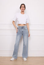 Joy wide leg jeans - light blue