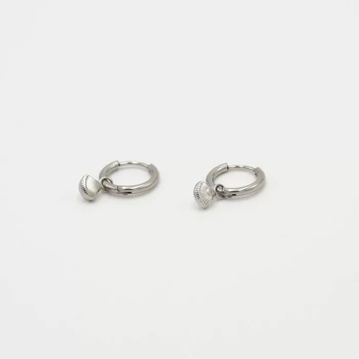 Shellies oorbellen - zilver