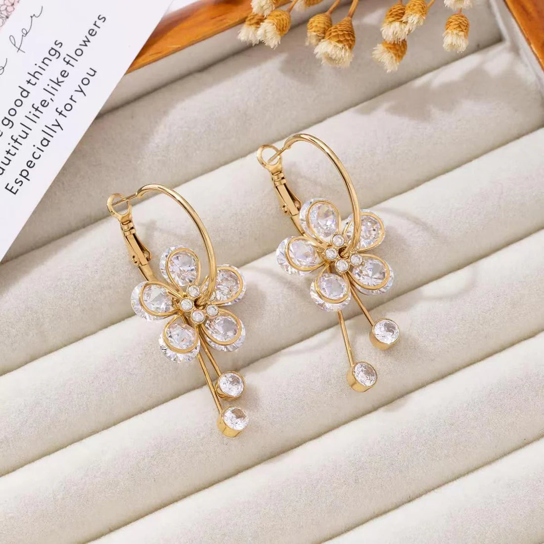 Glossy oorbellen - goud