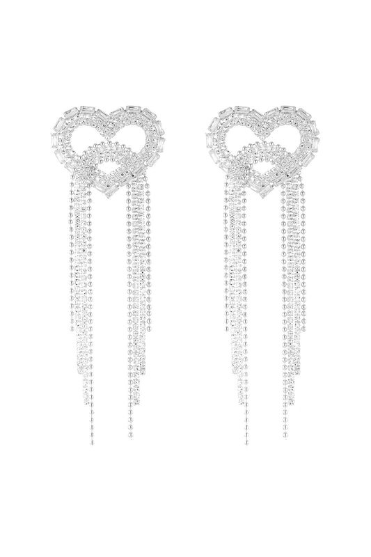 Heart of the party oorbellen - zilver