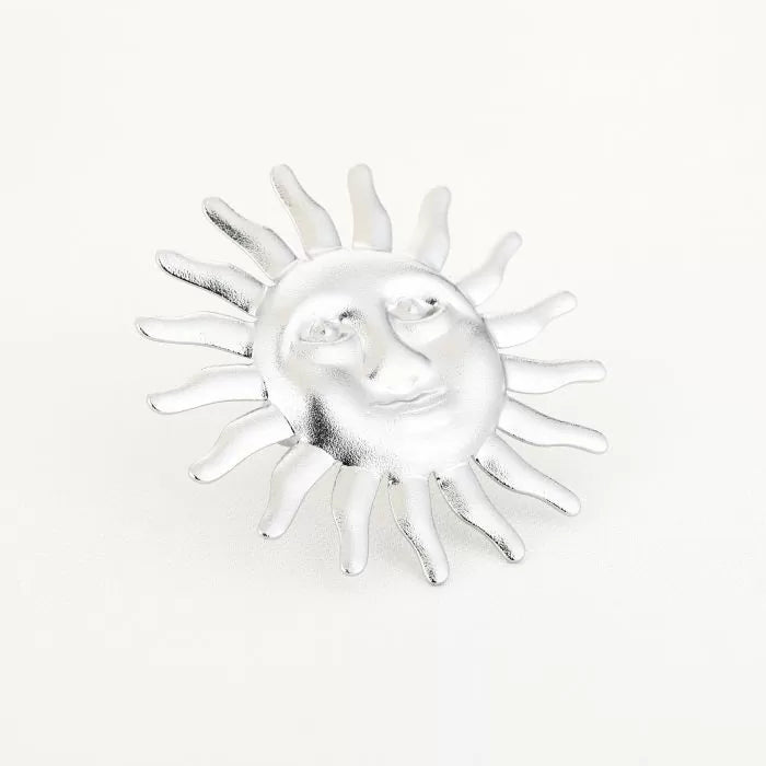 XL zon ring - zilver