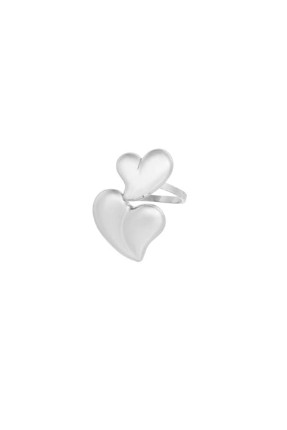 Double love ring - zilver