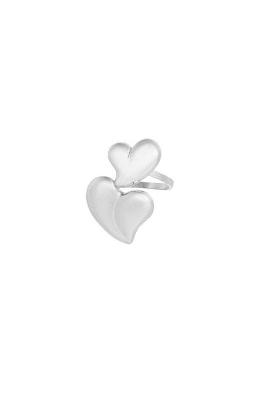 Double love ring - zilver