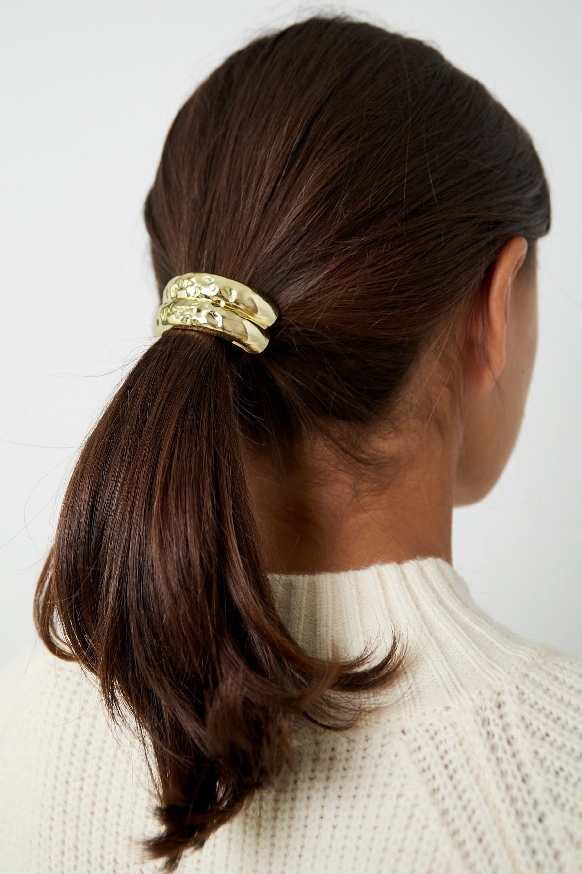 Statement haarelastiek - goud