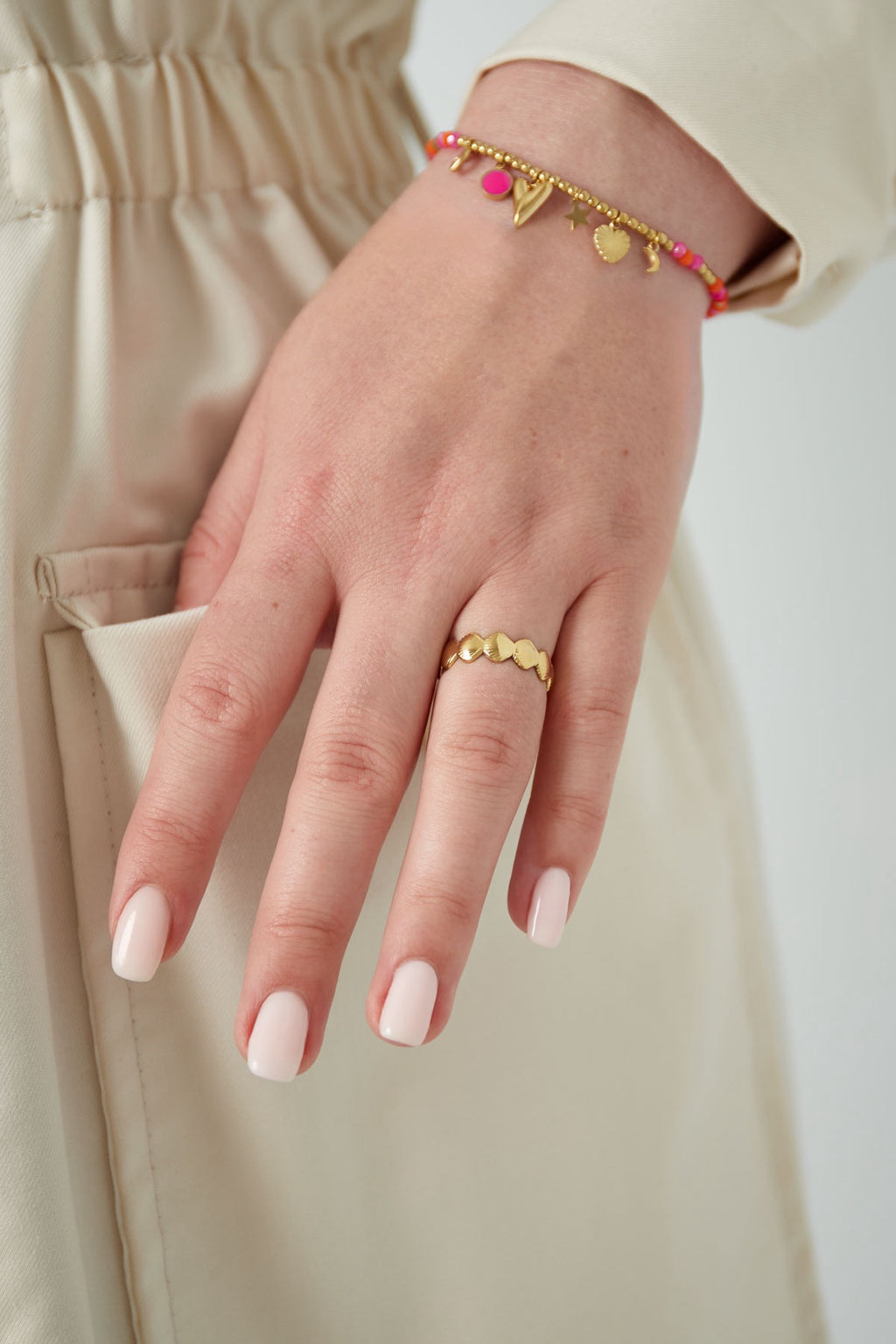 Shell soul ring - goud