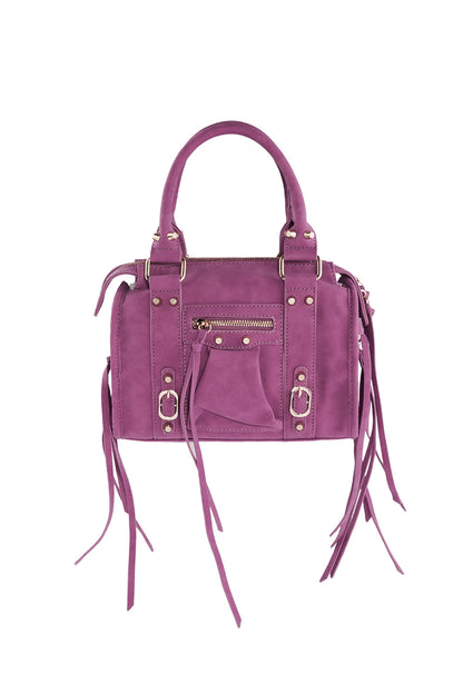 Accent Fringe Tas - Rozerood