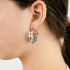 Dazzle boho oorbellen - zilver