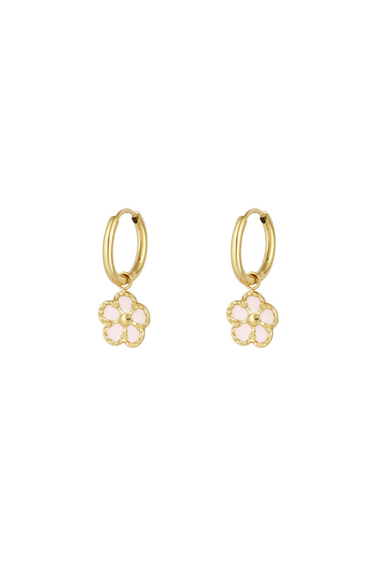 Flower cuteness oorbellen - goud