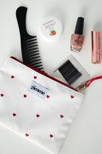 Hartjes plat toilettasje - wit