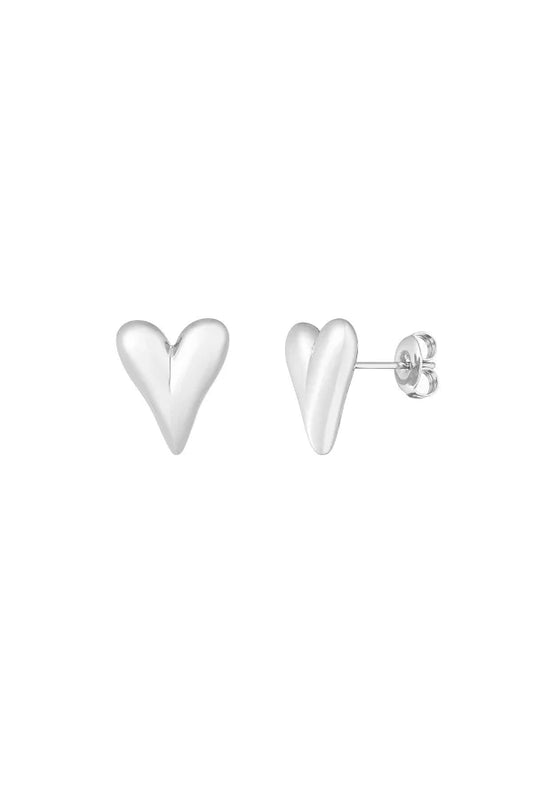 Mini hearts oorbellen- zilver