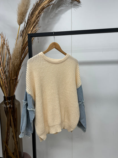 Sweater Denim - wit