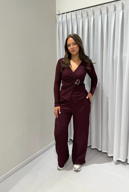 Nathalie 2-piece set - wine